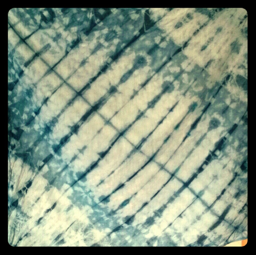 Japanese indigo shibori hand-dyed bandana